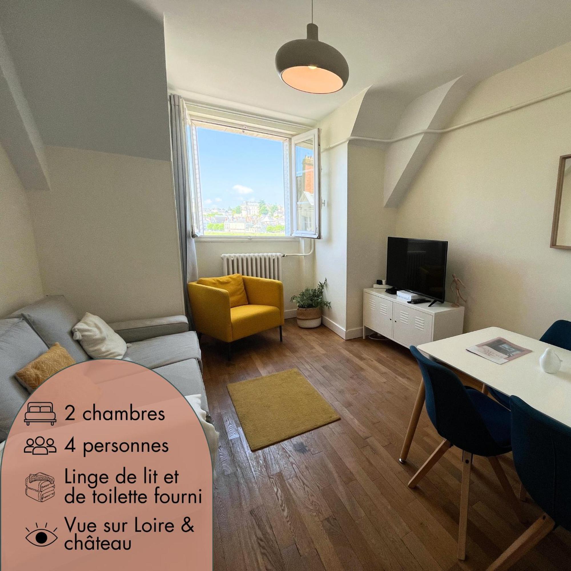 Le Wilson - Vue Imprenable Sur La Loire Et Le Chateau De Blois Eksteriør billede